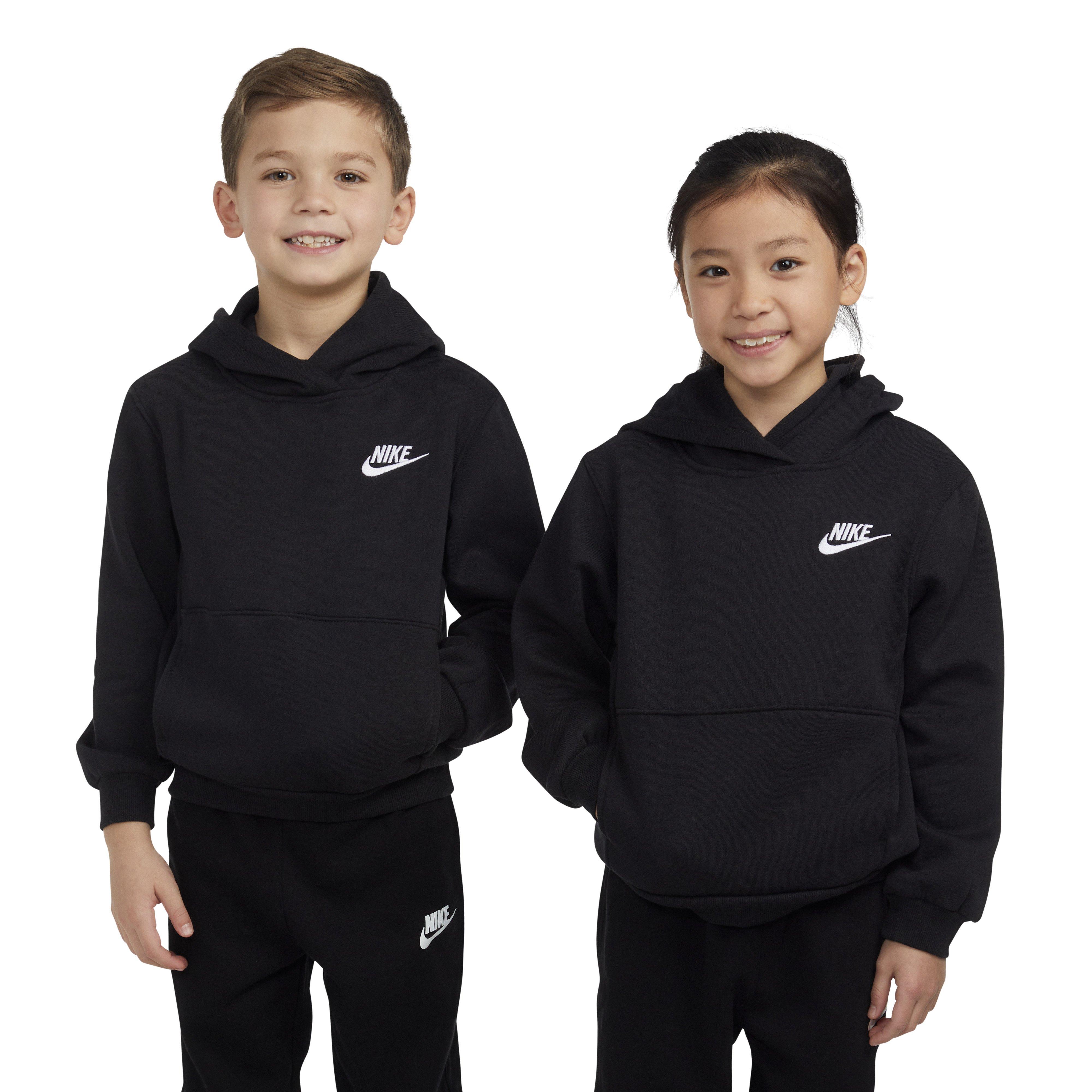 Nike Little Kids' Sportswear Club Fleece Pullover Hoodie - Black - BLACK